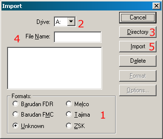 import to floppy disc embroidery designs