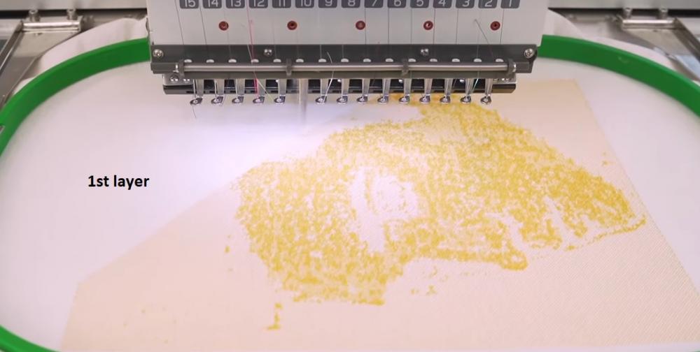 Embroidery design 1st layer