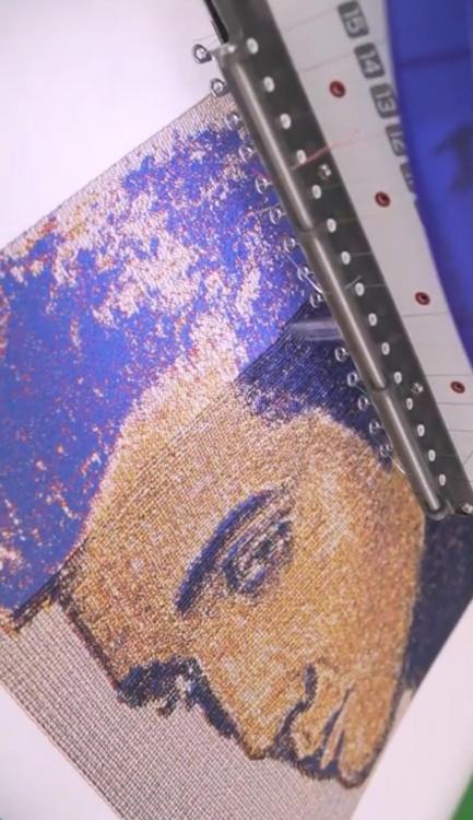 Embroidered photo stitch design