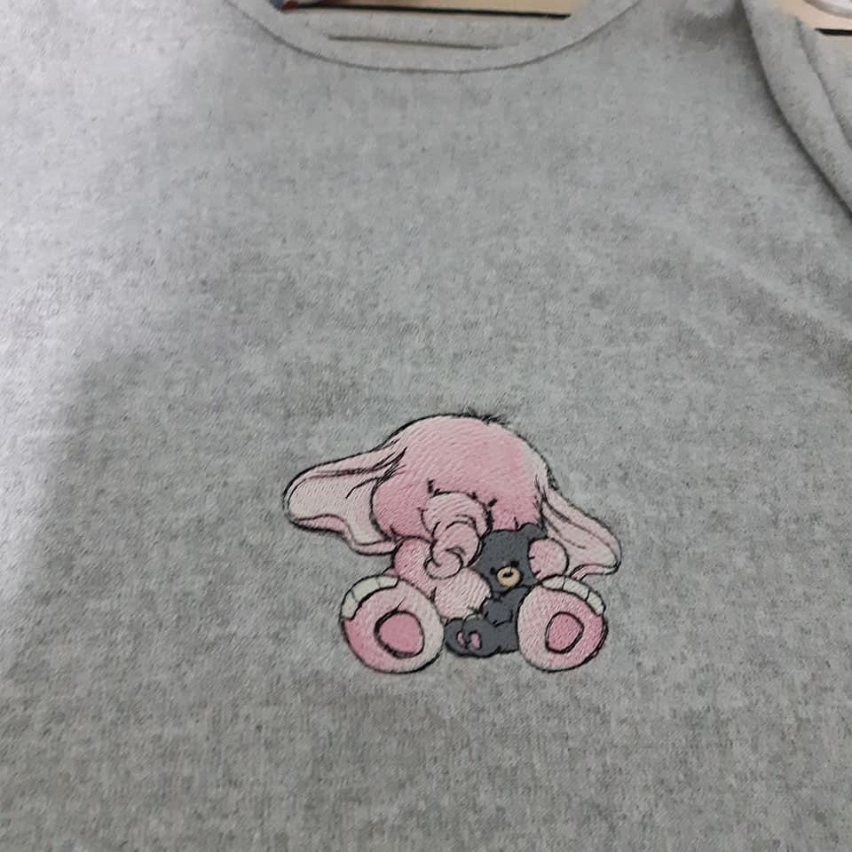 Embroidered t-shirt with Elephant design
