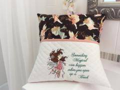 Embroidered cushion with Little fairy design