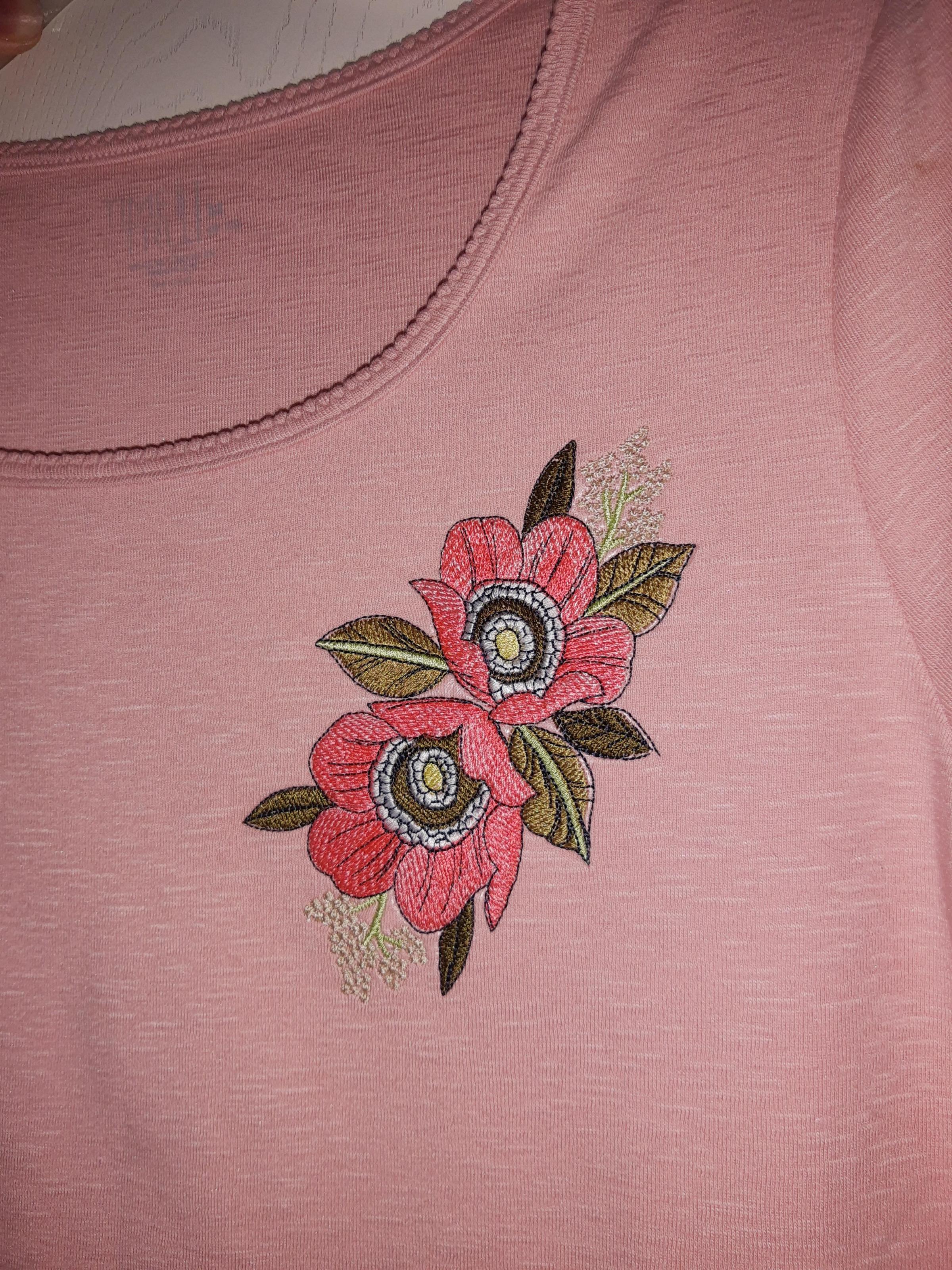Dog-rose embroidery design