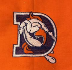 Denver Broncos horse logo embroidery design