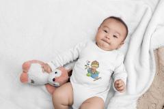 Embroidered baby clothing with Pilot design