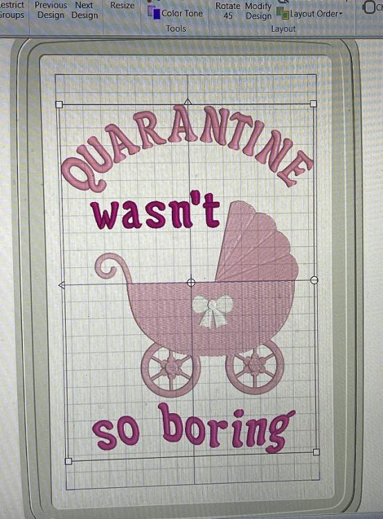 In hoop quarantine wasnt so boring a girl free embroidery design
