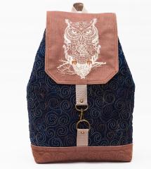 Backpack with Wise Owl Embroidery Design Blend of Functionality Style