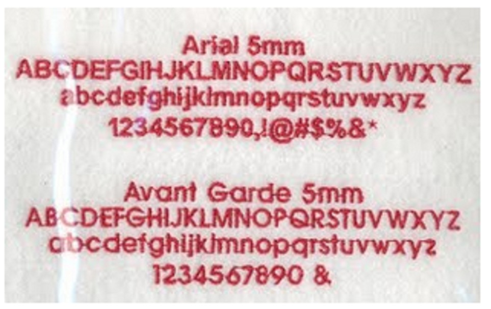 Embroidered letters small Embroidered letters small