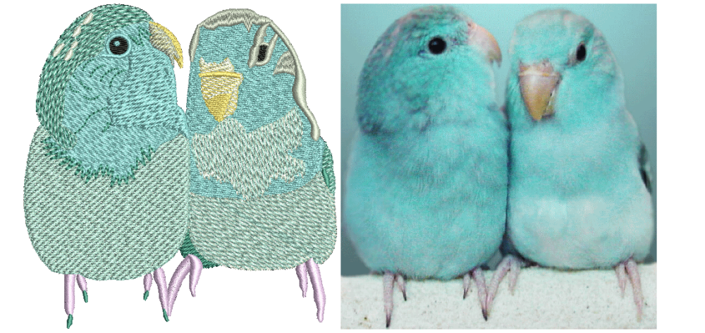 bird embroidery logo