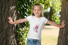 Embroidered t-shirt with Dreamy princess design