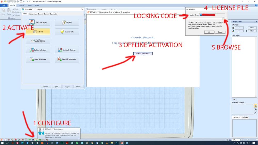 ACTIVATE embroidery software