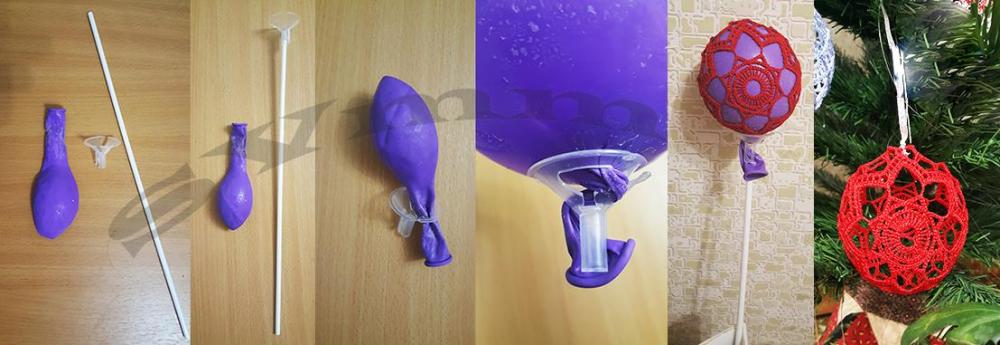 variant Christmas ball freestanding lace with embroidery