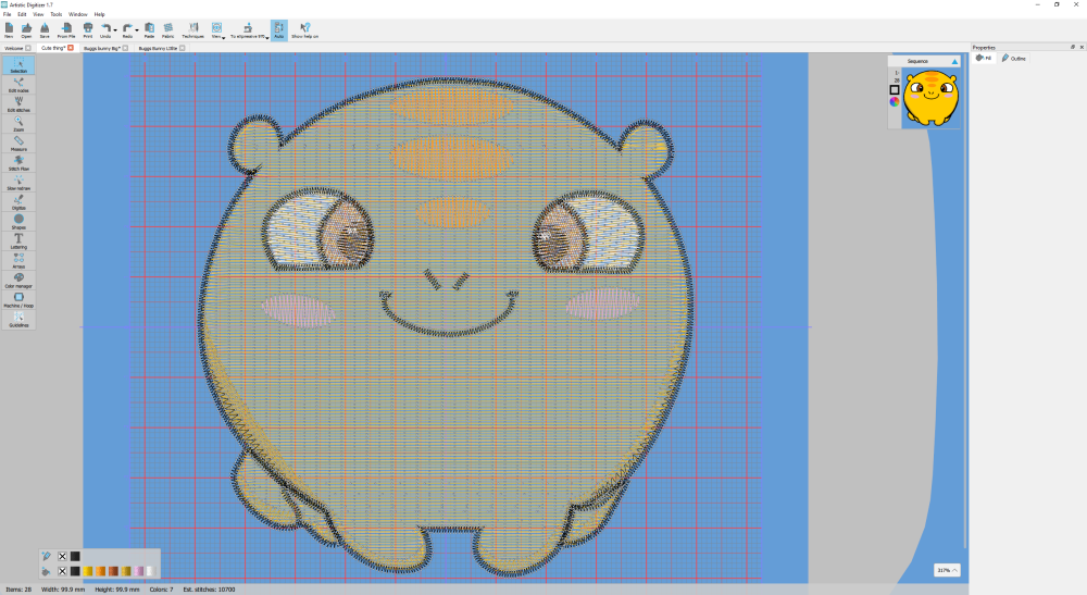 Artistic Digitizer with embroidery design