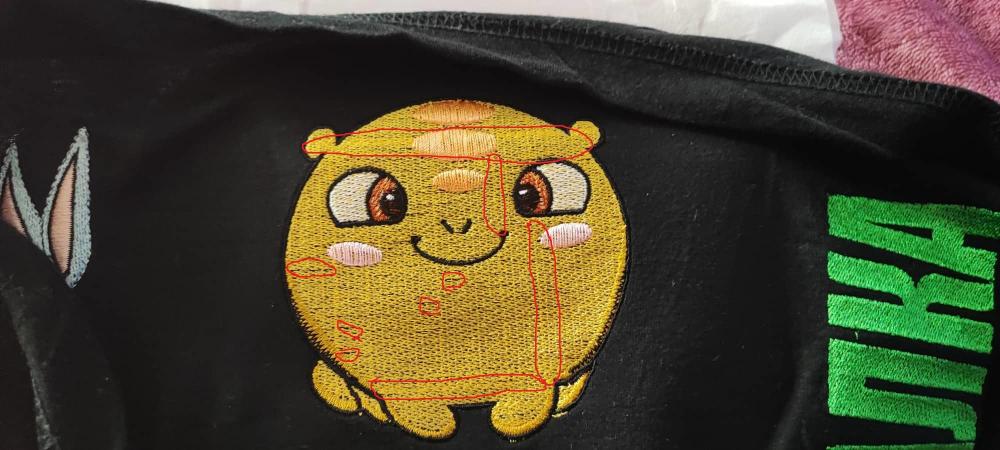 How looks embroidery design in final