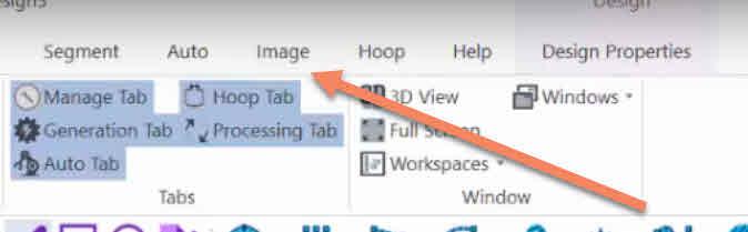Image tool embroidery design