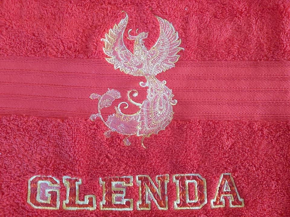 Embroidered towel