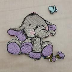 Embroidered elephant design