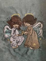Embroidered two angels