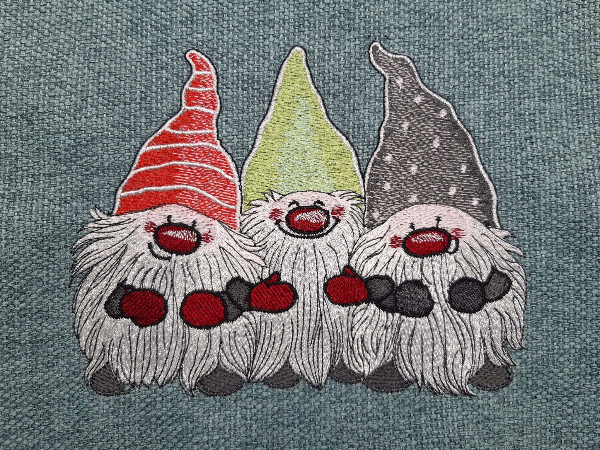 Winter dwarves embroidery design