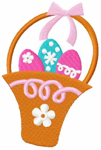 Easter basket free embroidery design Easter basket free embroidery design
