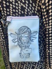 Mobile Bag with Shopping Fairy Embroidery Design: Magical Blend