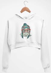 Fashion Cat Embroidery Design: Add Feline Finesse to Cropped Hoodie