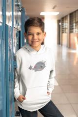 Upgrade Boy's Style with Cute Whale Unicorn Embroidery Design Hoodie