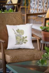 Add a Twist to Your Space with the Cocktail Embroidery Design Pillow