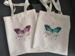 Embrace with Beach Bags Embroidered with Butterfly Machine Design