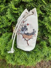 Dreamy Snow Elf Embroidered Cotton Bag - Embrace Magic of Season