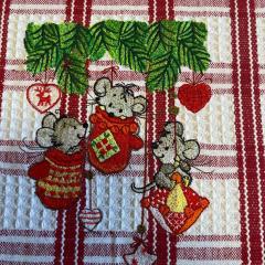 Celebrate Holidays with Whimsical Christmas Mice Embroidery Design