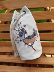 Dreamy Delights - Cotton Bag with Sleeping Snow Elf Embroidery Design