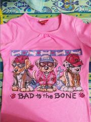 Puppies Bad to the Bone Embroidery Design Make Bold Fashion Statement