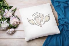 Embrace Baby Feet Angel Wings Embroidery Design for Newborn Room