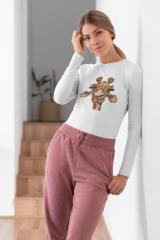 Reach for the Sky in Fashion with Giraffe Sublimated Long Sleeve Tee