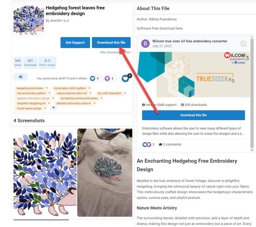 How download free embroidery design