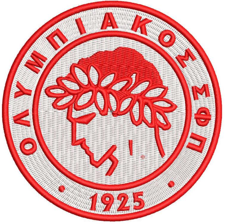 Olympiakos logo embroidery design