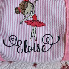 Pirouette into World of Embroidery with Young Ballerina Dance Design