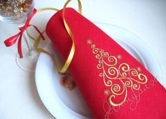 Festive Napkin Delights: Christmas Embroidery Extravaganza