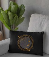 Pillow Décor using the Halloween Golden Frame Embroidery Design