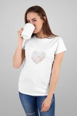 T-shirt with Cat in Your Heart Free Machine Embroidery Design