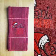 Infusing Holiday Spirit: Santa Baby Embroidered Christmas Towels
