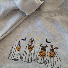 Embracing Winter with Halloween-Themed Embroidered Warm Wear