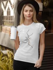 T-Shirts Elevated Romantic Allure of Man Woman Kiss Embroidery Design