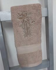 Bathroom Art of Embroidered Bath Towels & Enchanting Root Man Design