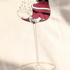 Festive Elegance: Celebrating Christmas with Santa Embroidered Napkin