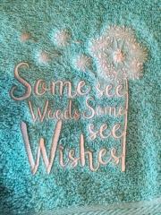 Blossoming Dreams: Some See Weeds, Some See Wishes Embroidery Design
