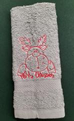 Merry Christmas Deer Embroidery: Free Design for Towels