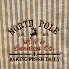 North Pole Milk and Cookies Embroidered Design - A Stitch in Time
