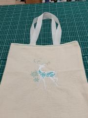 Reindeer Embroidery Design: Unique Christmas Shopping Bag