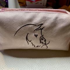 Horse and Girl Embroidery Design: Elegant Small Case